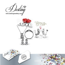 Destiny Jewellery Crystal From Swarovski Especially Set Pendant Ring and Earrings